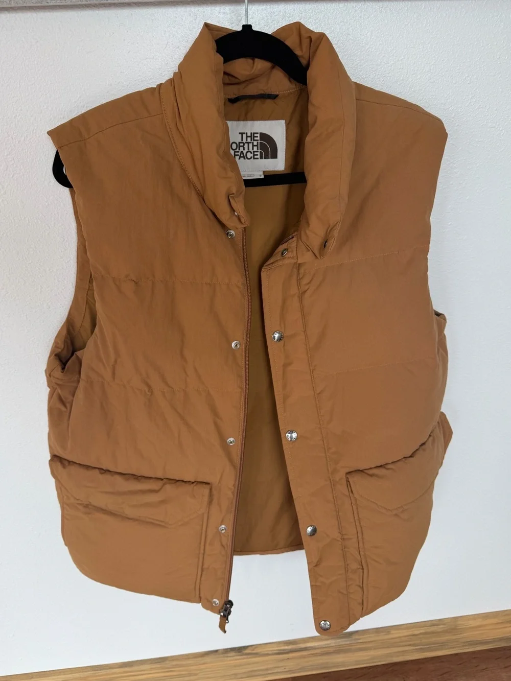 The North Face Brown Quilted Puffer Vest, size M